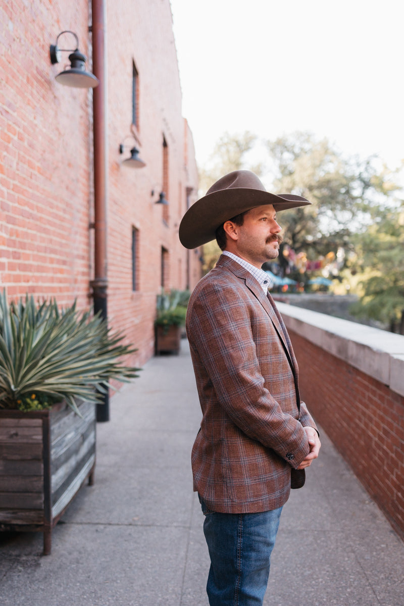 Billy Reid Rust Plaid Sport Coat