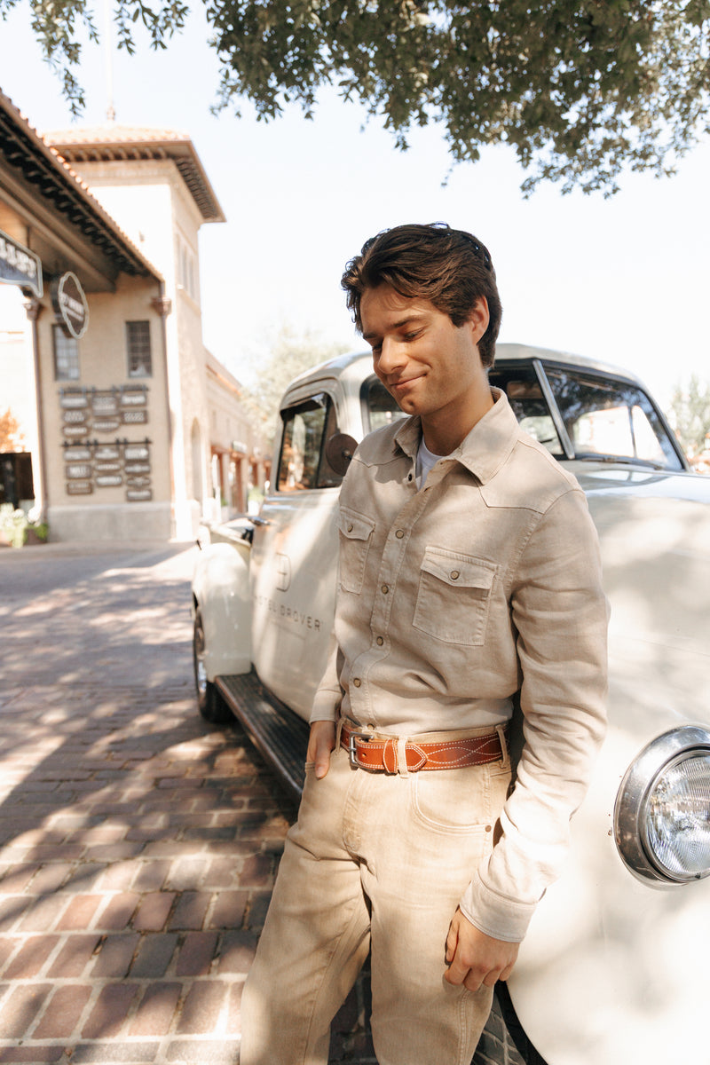 Tuscany & Co. Roper Long Sleeve Shirt- Ecru