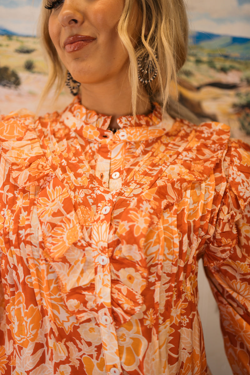 LOVE THE LABEL ARLO PRINT BLOUSE