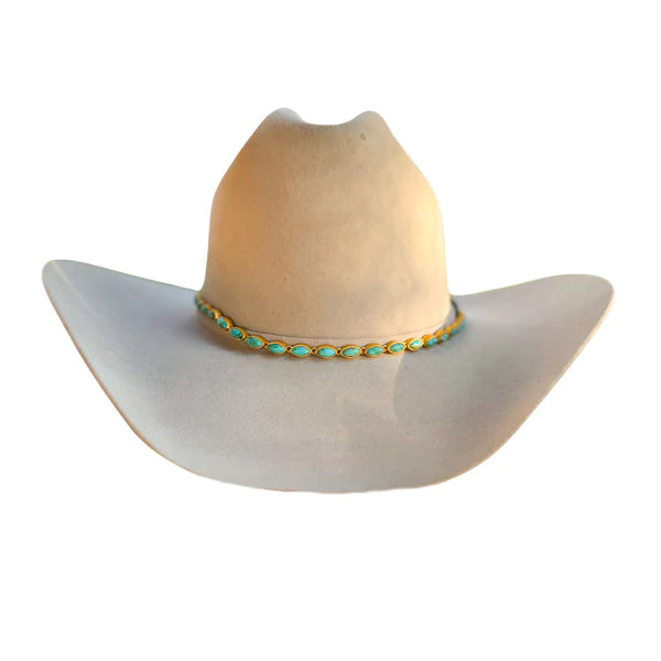 CHRISTINA GREENE JASMINE HAT BAND - TURQUOISE