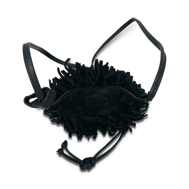 Kempton & Co. Mini Sling Bag - Black Suede Fringe