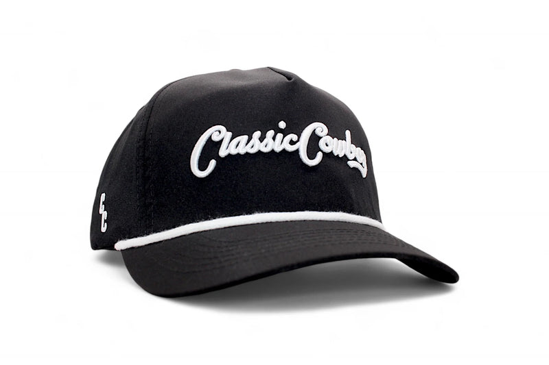 Black cap with 'Classic Cowboy' logo on a white background
