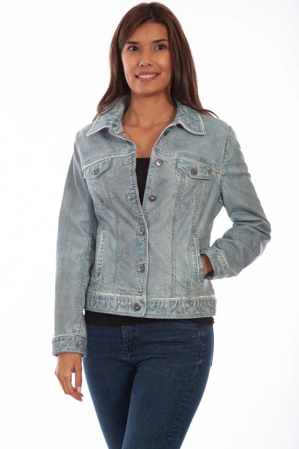 Scully Denim Leather Classic Jean Jacket