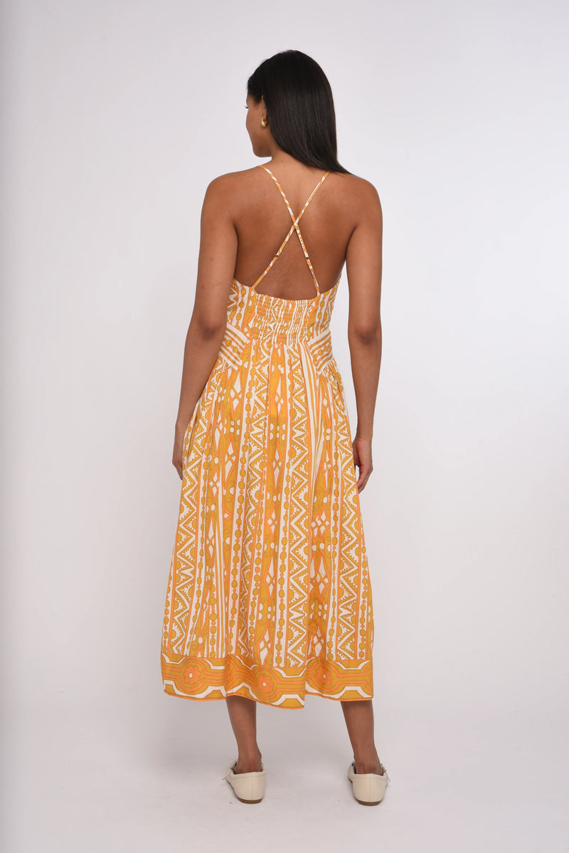label of love maxi dress SUMMER YELLOW MAXI DRESS WOMEN'S DRESS Bowen Deco Print / M Girls 7-16 Speechless Floral The Charlotte Long Dress MQB Shoot Rush:No