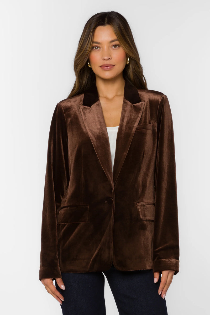 Velvet Heart Lizzy Velvet Brown Blazer