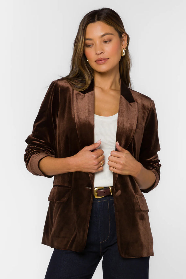 Velvet Heart Lizzy Velvet Brown Blazer