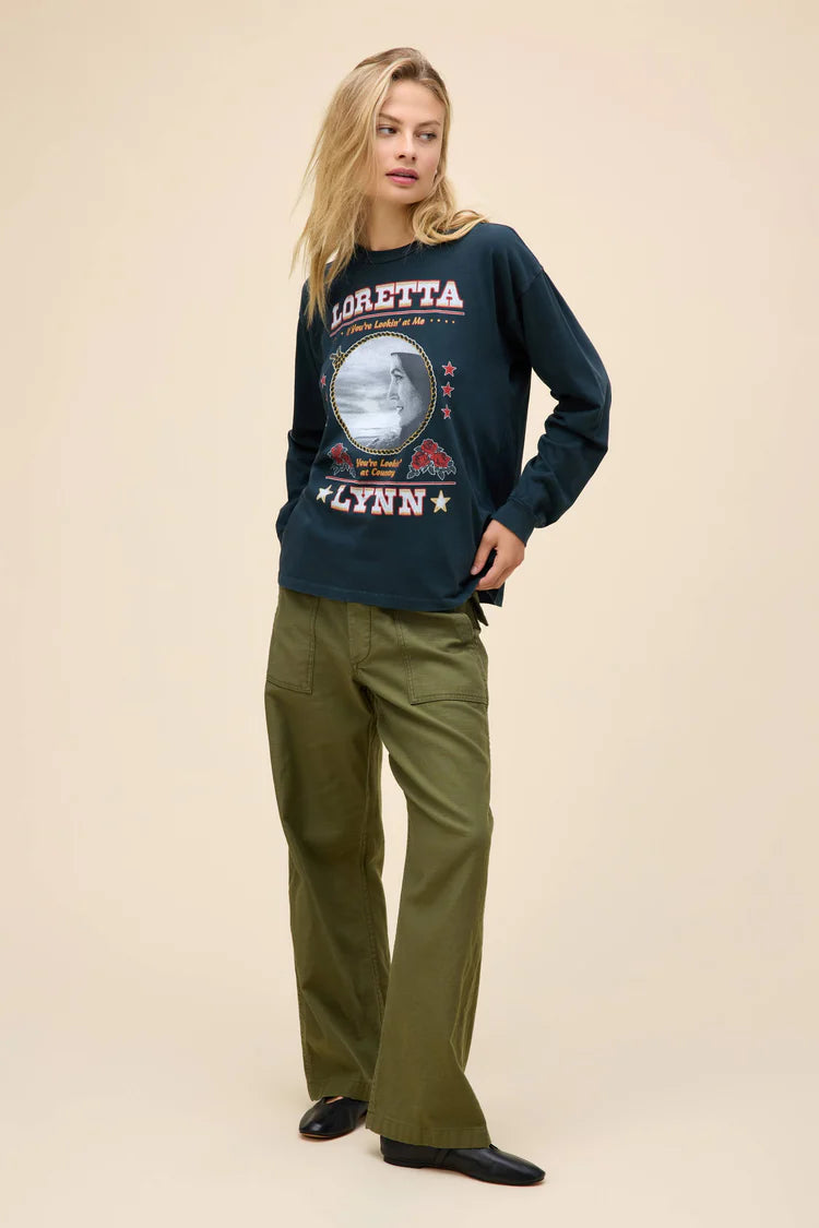 Daydreamer Loretta Lynn Lookin' At Country Relaxed Long Sleeve