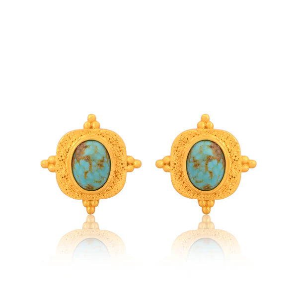 CHRISTINA GREENE Lost in Paradise Stud Earrings - Turquoise