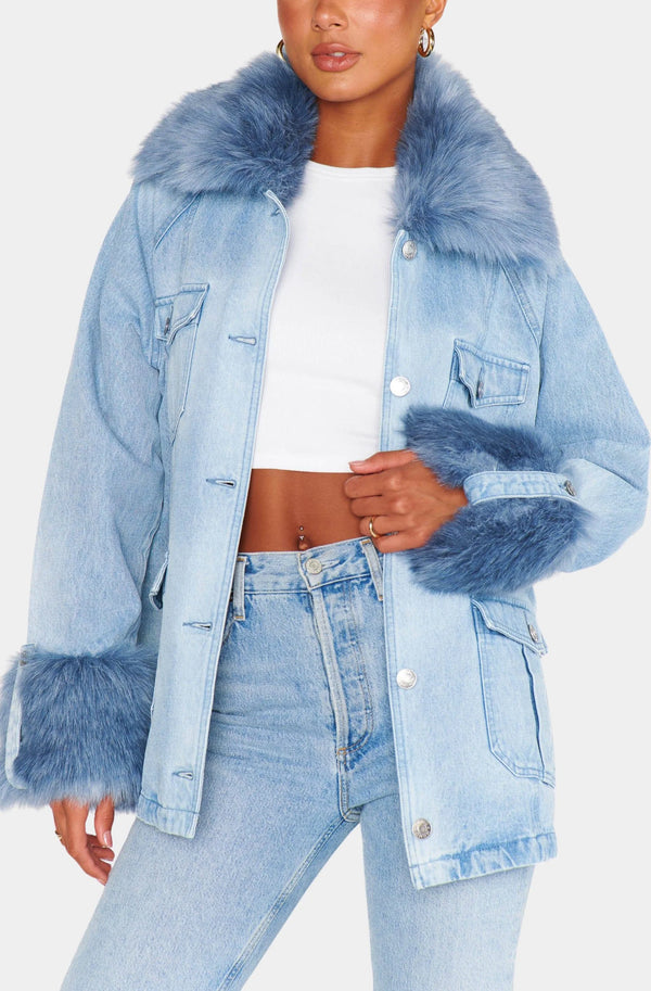 Show Me Your Mumu Copenhagen Faux Fur Jacket