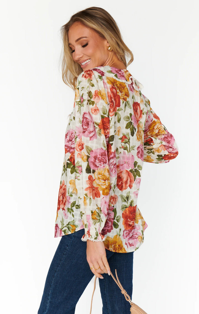 SHOW ME YOUR MUMU LYDIA RUFFLE TOP