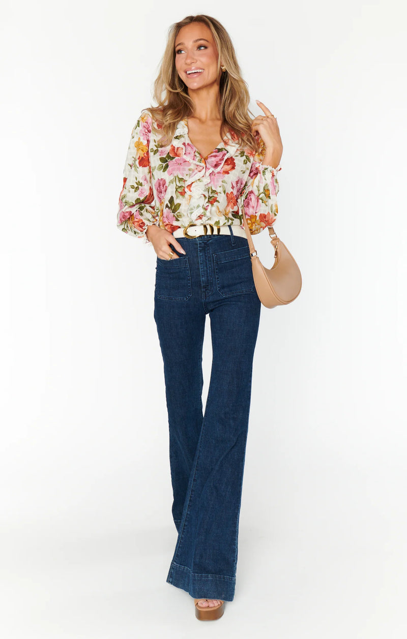 SHOW ME YOUR MUMU LYDIA RUFFLE TOP