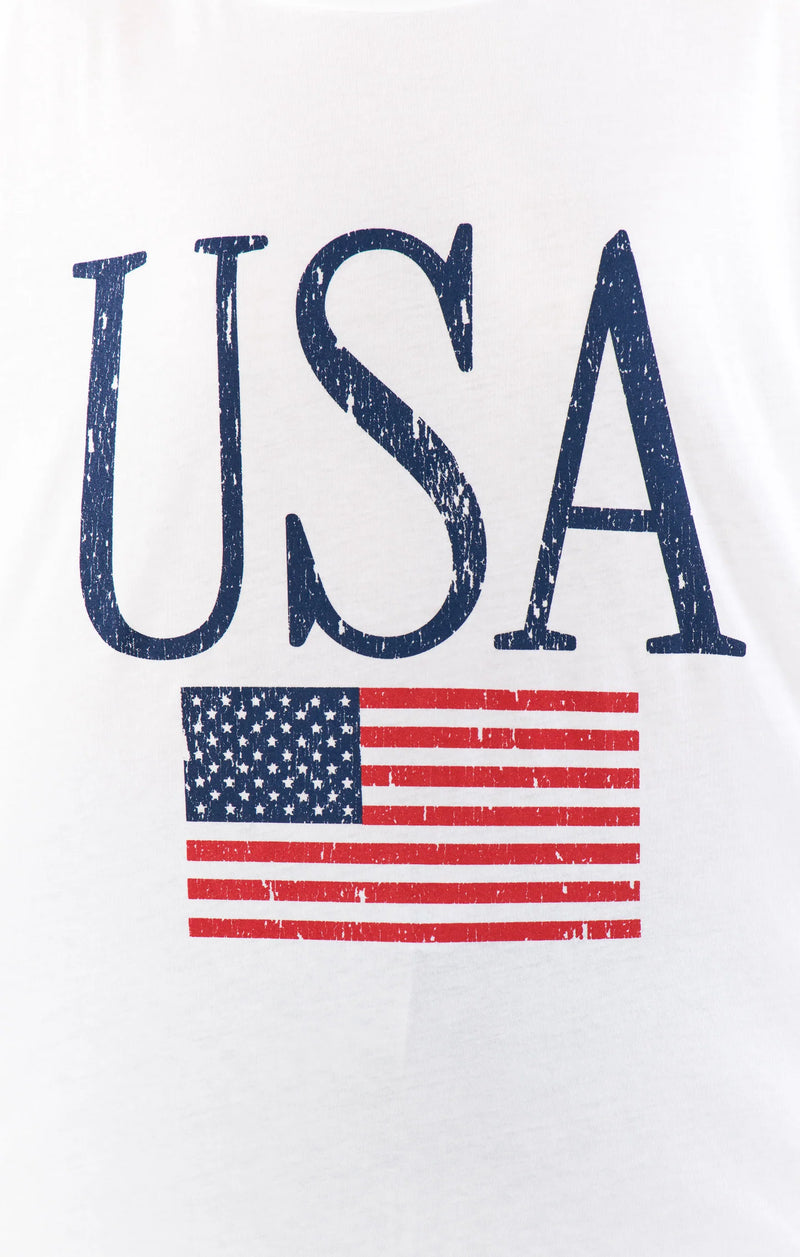 Show Me Your Mumu Airport USA Flag Tee