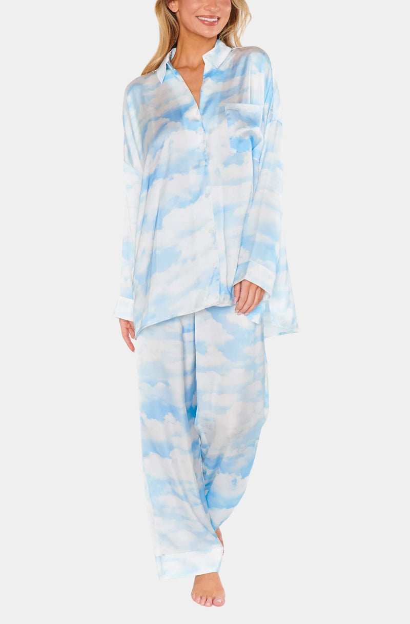 SHOW ME YOUR MUMU OVERSLEPT SILKY PAJAMA SET