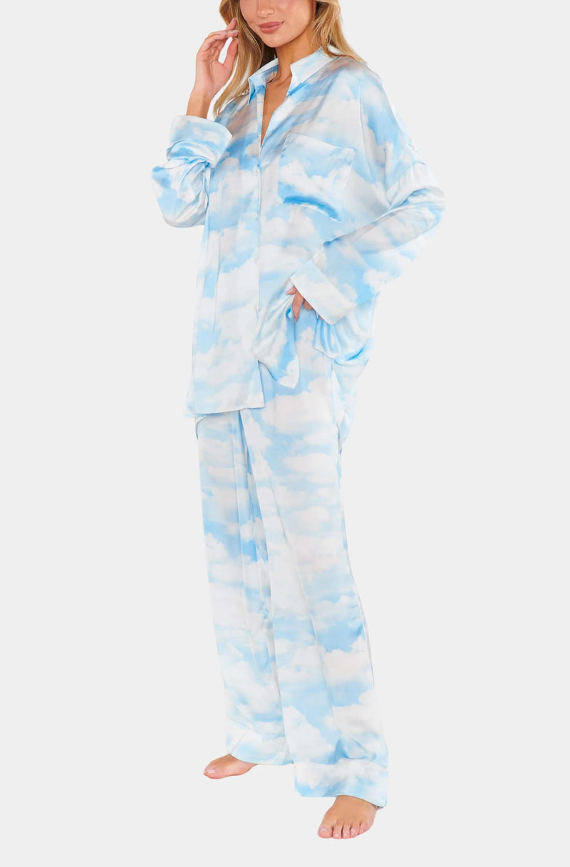 SHOW ME YOUR MUMU OVERSLEPT SILKY PAJAMA SET