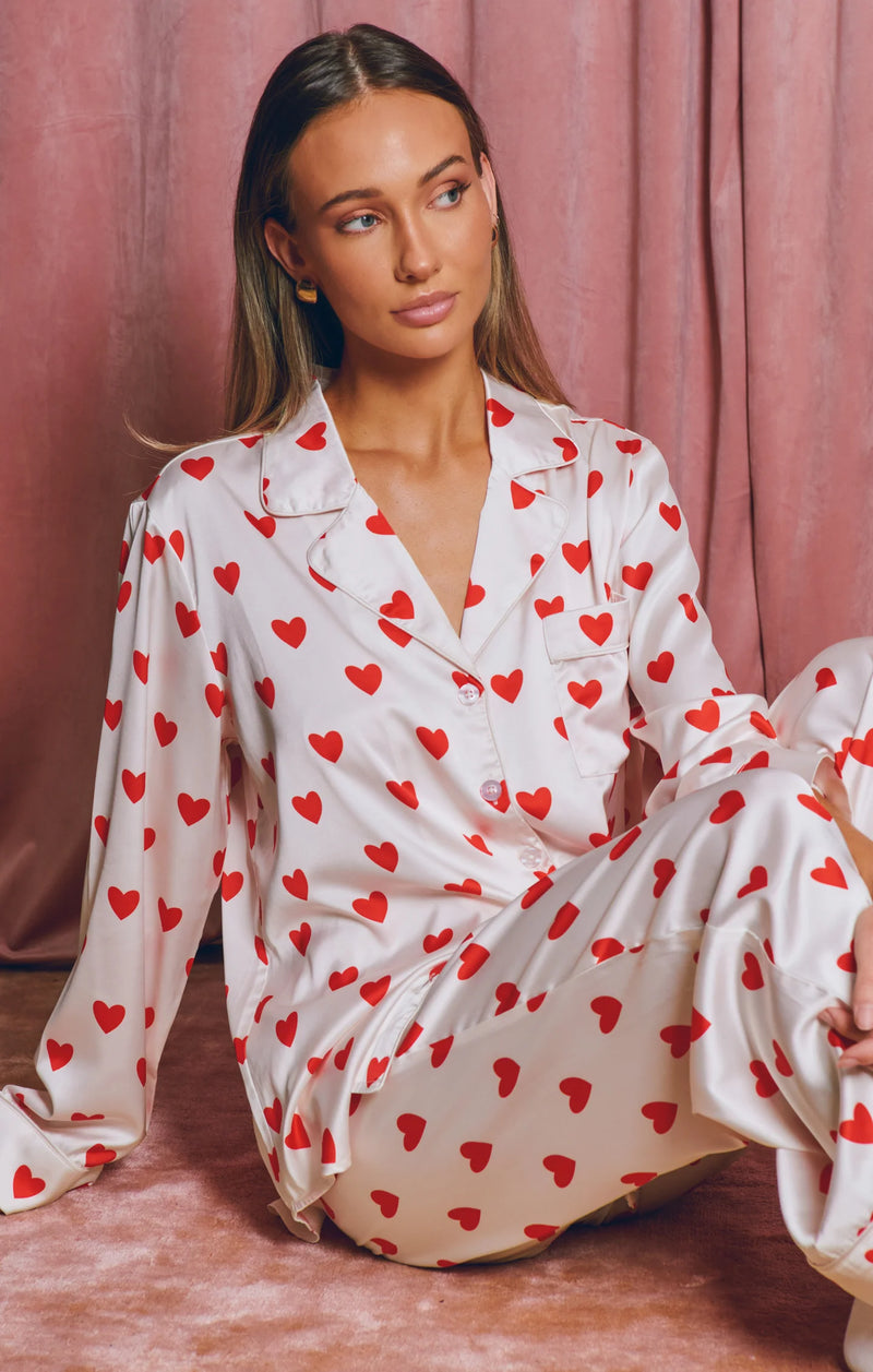 Show Me Your Mumu Queen Of Hearts Silky PJ Set