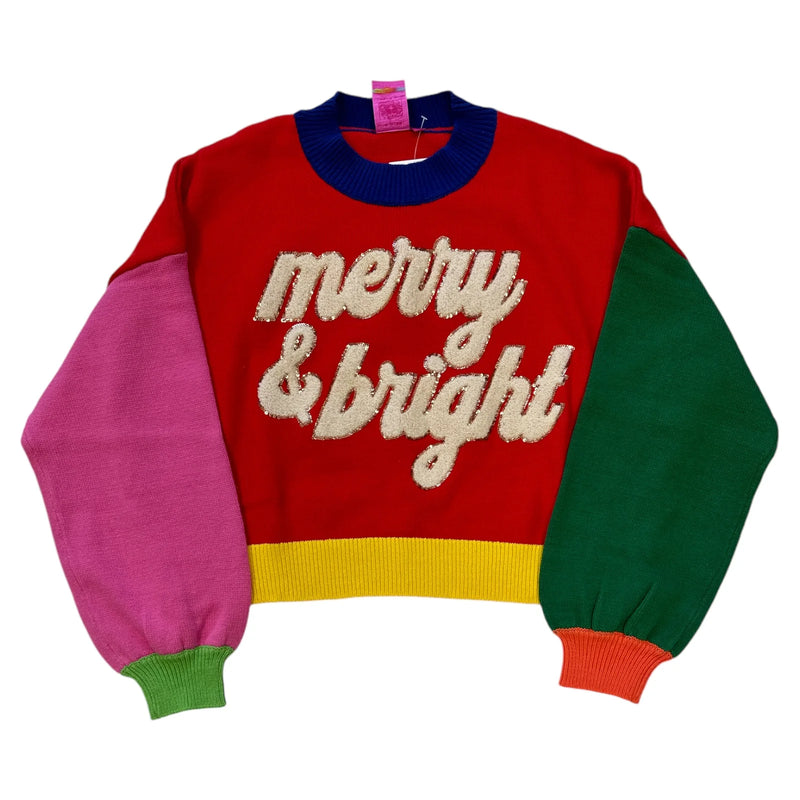 Queen Of Sparkles Merry &amp; Bright Sweater