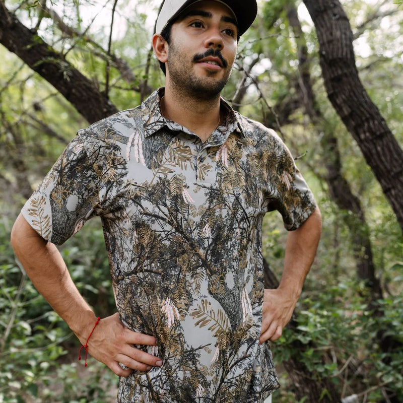 Raised By Coyotes Mesquite Camo Polo