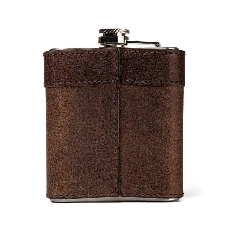 Brown leather flask