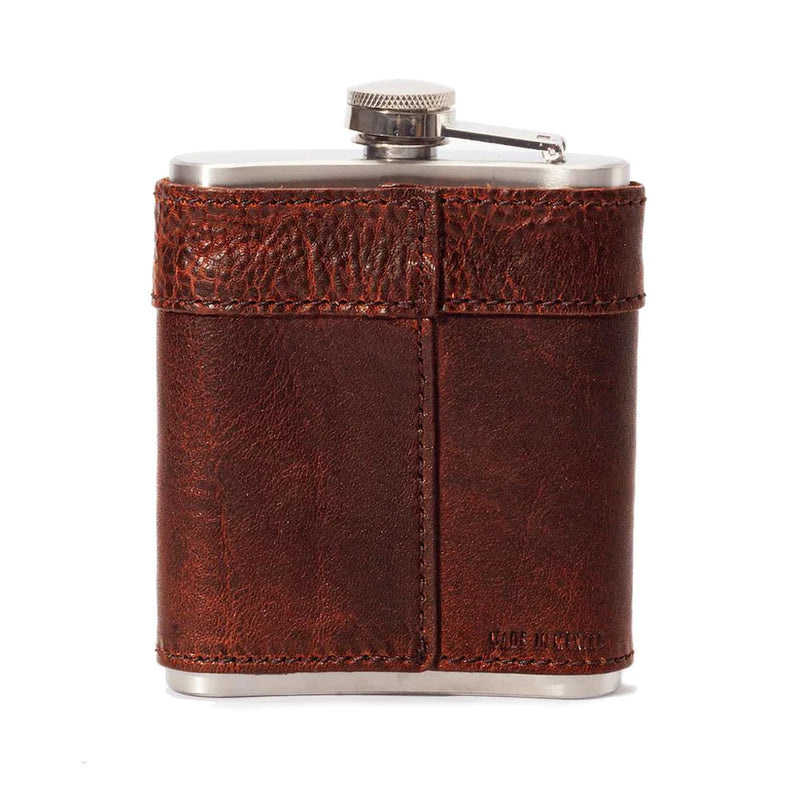 Brown leather flask