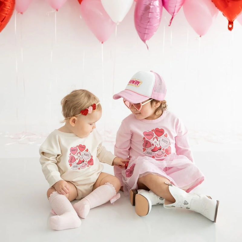 Sweet Wink Kid's Howdy Patch Trucker Hat - Pink/White
