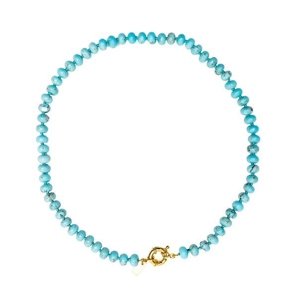 Christina Greene Eternal Turquoise Beaded Knotted Necklace