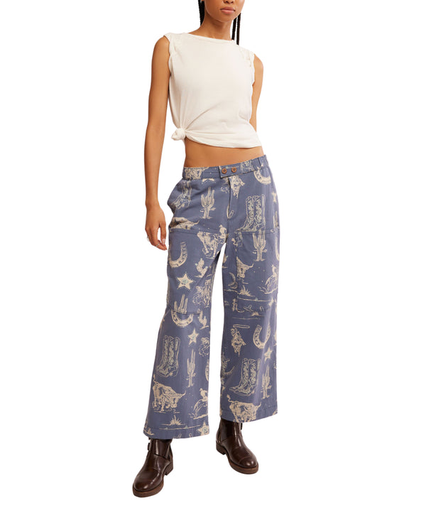 FREE PEOPLE SEASIDE PULL-ON RODEO PANT 