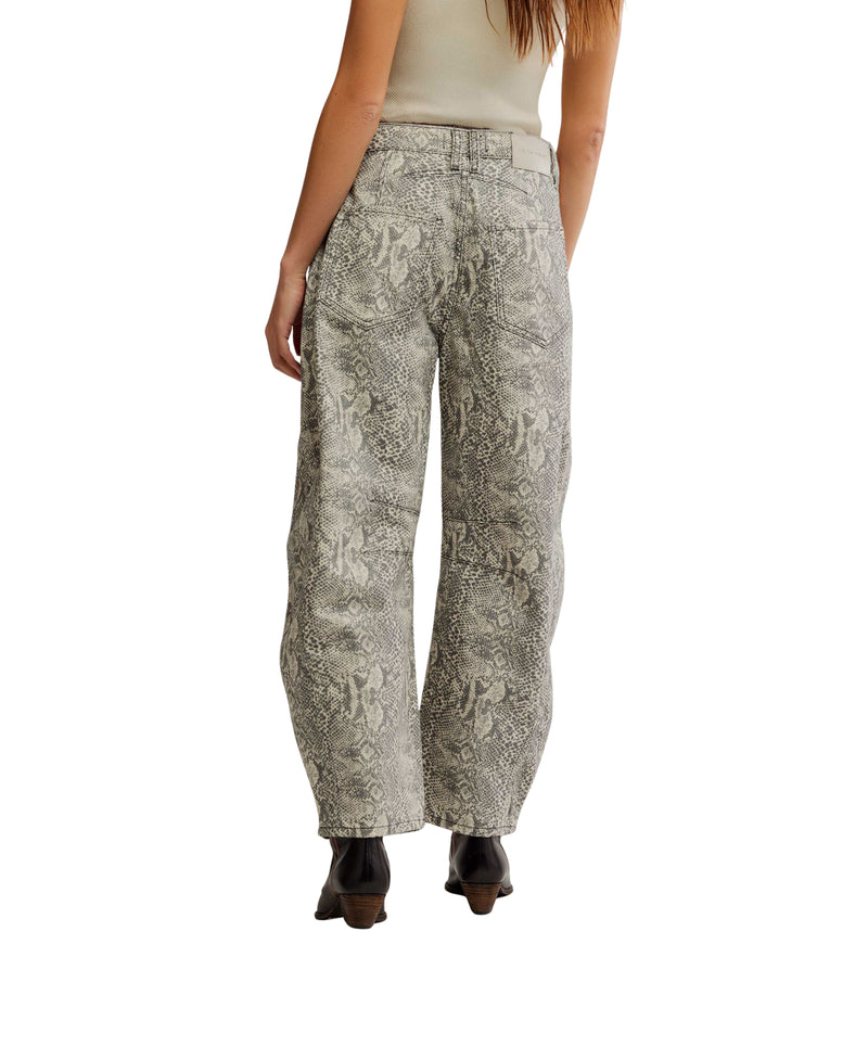 We The Free Good Luck Printed Barrel Jeans