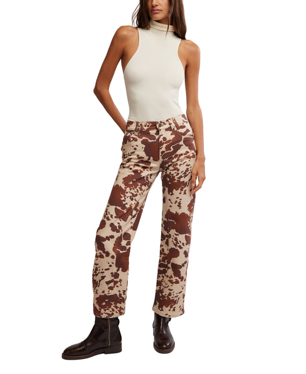 We The Free Risk Taker Mid-Rise Printed Jeans