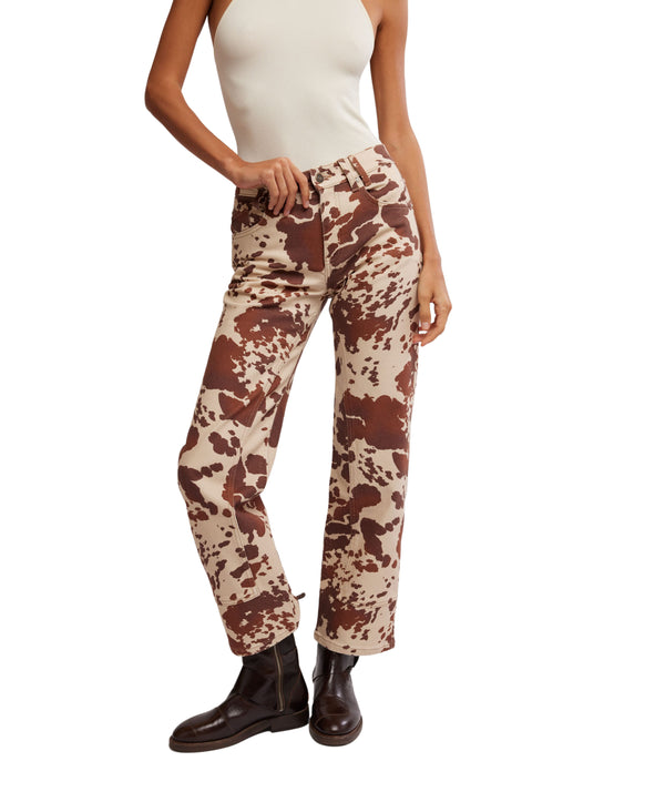 We The Free Risk Taker Mid-Rise Printed Jeans