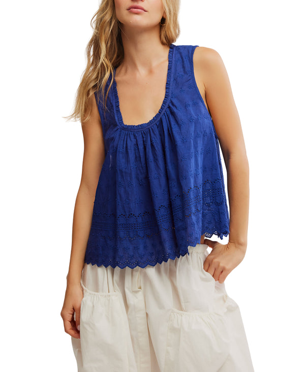 Free People Women's Marina Eyelet Tank Top