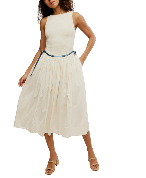Free People Nightingale Seersucker Midi Dress