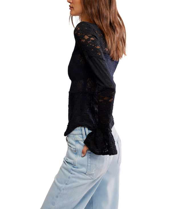 Free People Lace Layering Long Sleeve