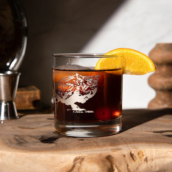 DOLAN GEIMAN ROCKS OWL MOONSHADOW GLASS