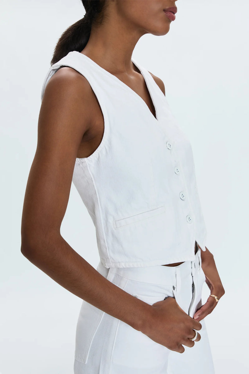 Pistola Vero Denim Vest - White