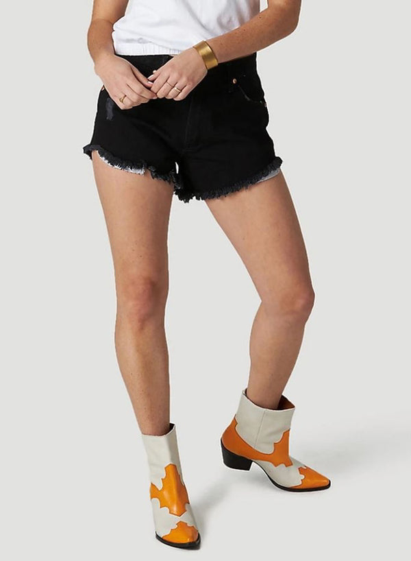Wrangler Women's Black Reworked Shorts