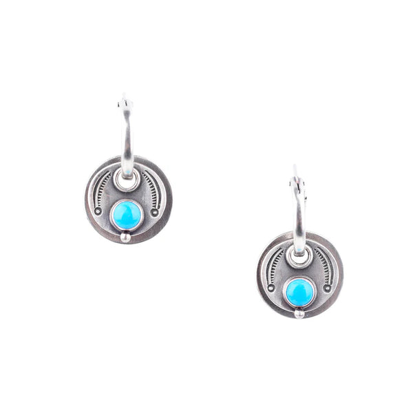 Peyote Bird Dennis Hogan Two Pence Earrings - Turquoise