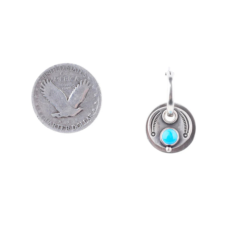 Peyote Bird Dennis Hogan Two Pence Earrings - Turquoise