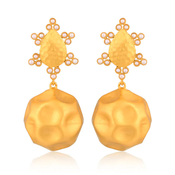 CHRISTINA GREENE PLAYA DEL SOL DROP EARRINGS - PEARL