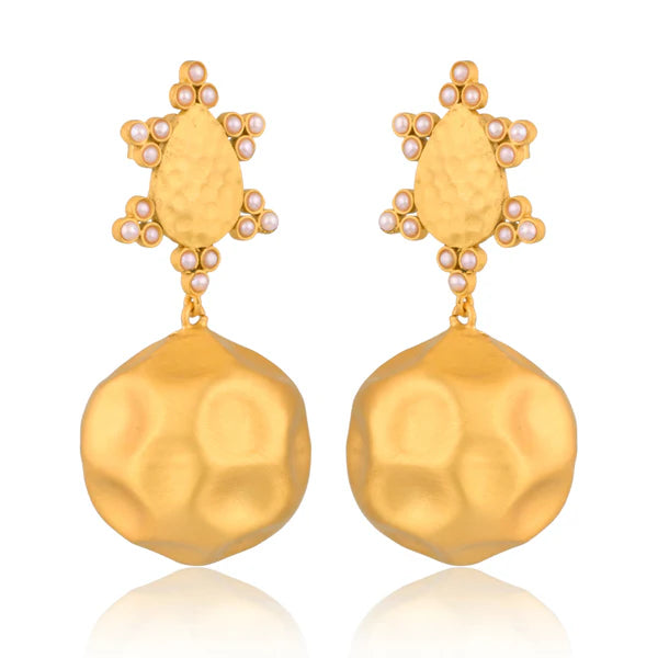 CHRISTINA GREENE PLAYA DEL SOL DROP EARRINGS - PEARL