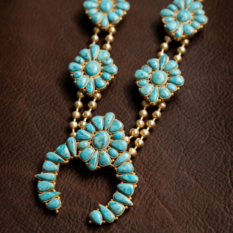 アクセサリー 1976 Christina Greene Prairie Squash Blossom Necklace – Maverick Fine