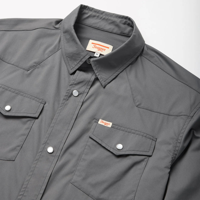 Seager El Ranchero Long Sleeve Shirt Charcoal Grey