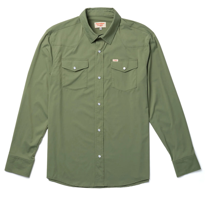Seager El Ranchero Long Sleeve Shirt Military Green