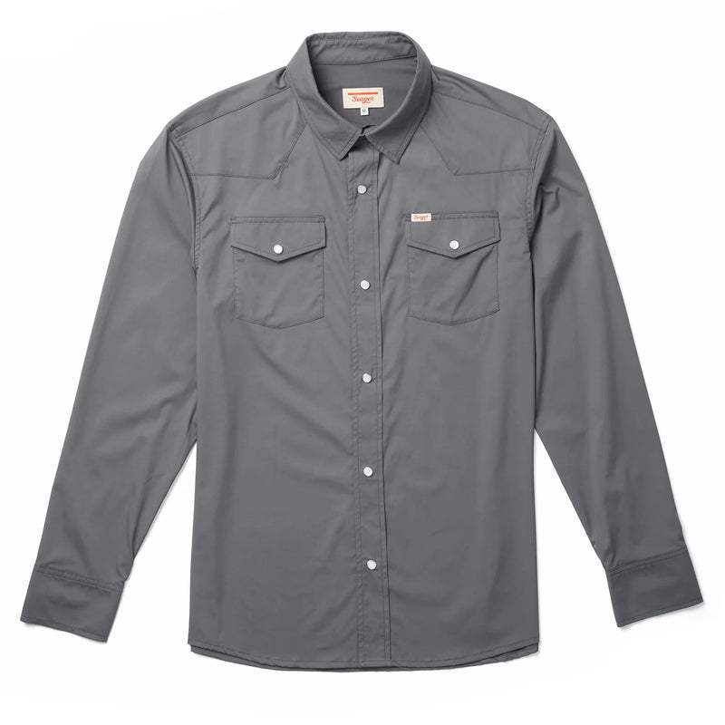 Seager El Ranchero Long Sleeve Shirt Charcoal Grey