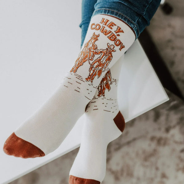 MONTANA SCENE HEY COWBOY SOCK