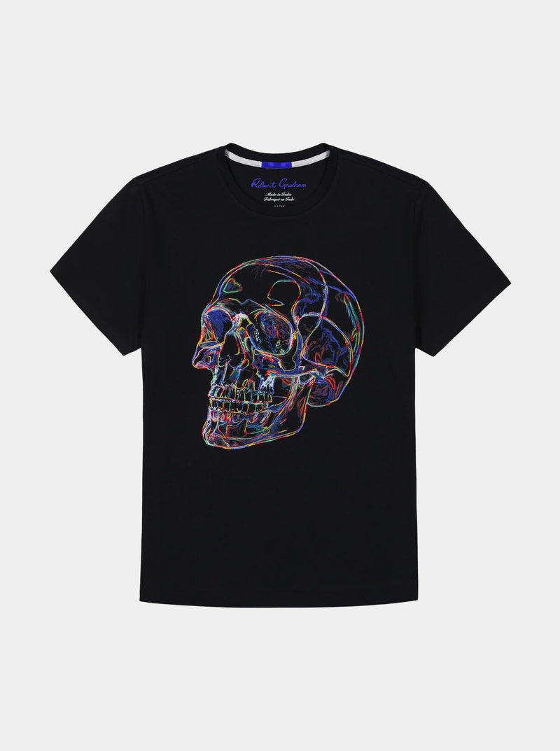 ROBERT GRAHAM GLOWING SKULL SHORT SLEEVE T-SHIRT