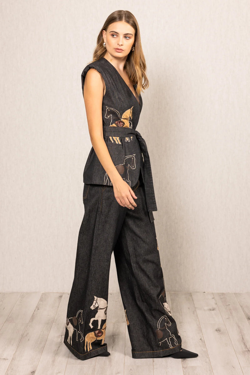 Ranna Gill Vega Belted Waist Coat