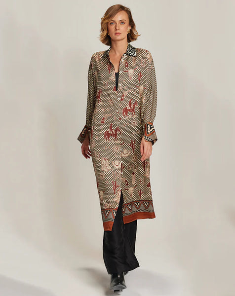 brown rodeo dress Cosmic Rodeo: Bucking Space Bronco Sun Dress XS