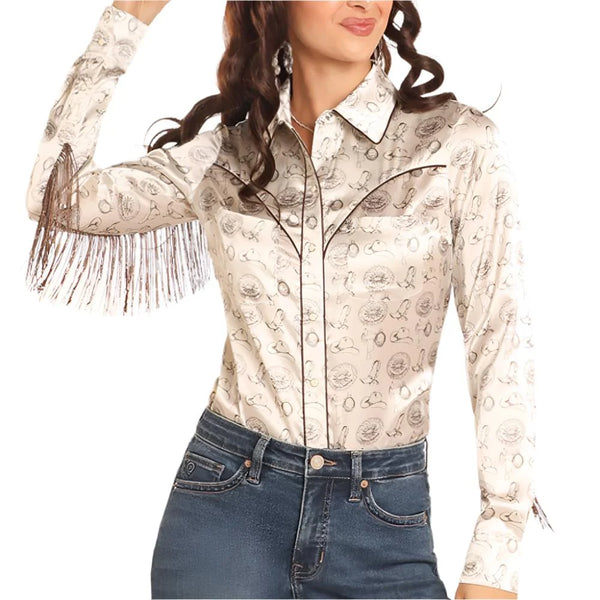 Rock & Roll Denim Women's Satin Western Shirt