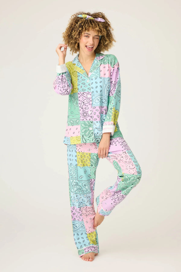 PJ SALVAGE PAISLEY COLOR BLOCK PJ SALVAGE 