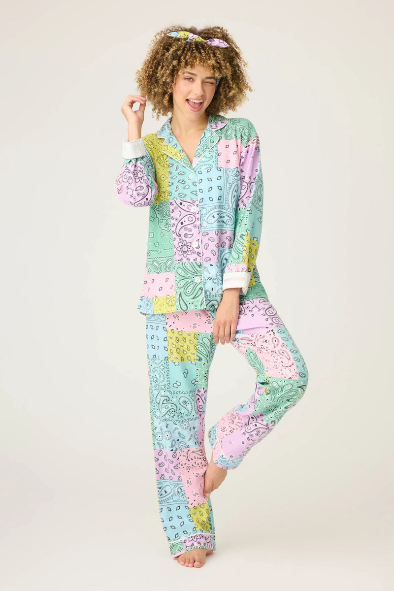 PJ SALVAGE PAISLEY COLOR BLOCK PJ SALVAGE 